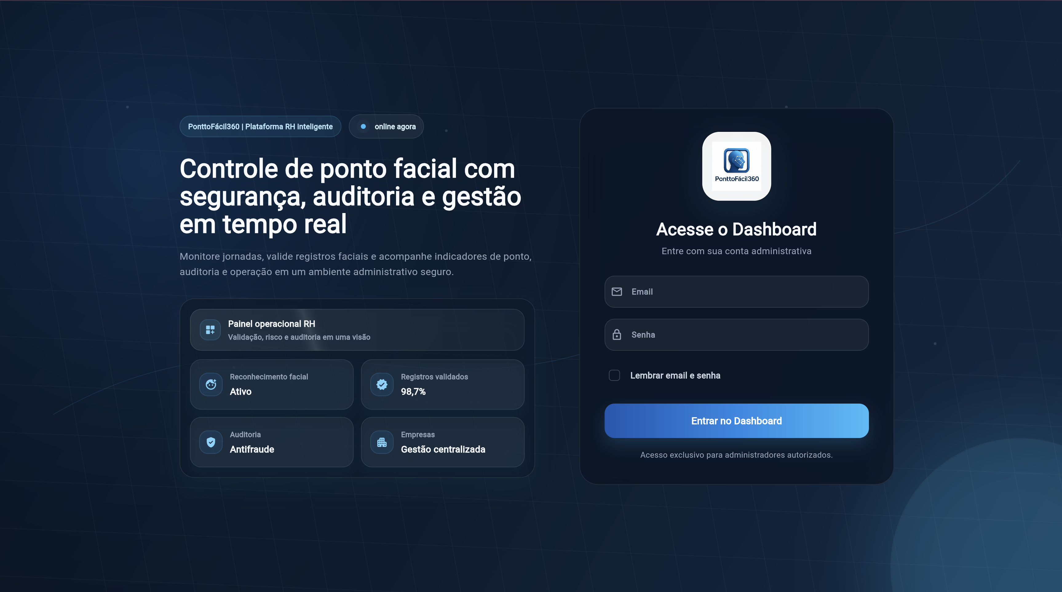 Dashboard do PonttoFácil360